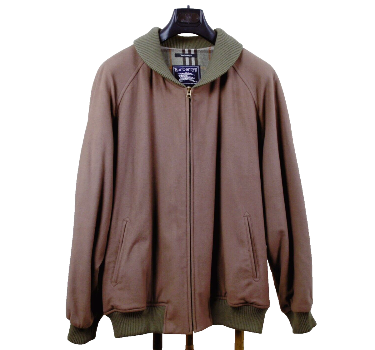 BURBERRY Vintage 90S Harrington Men Wool/Cashmere Color Mud BURBERRY Vintage 90S Harrington Men Wool/Cashmere Color Mud