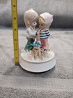 Vintage Porcelain Music Box Made In Japan Best Friends & Bluebirds Friendship  — photo 8