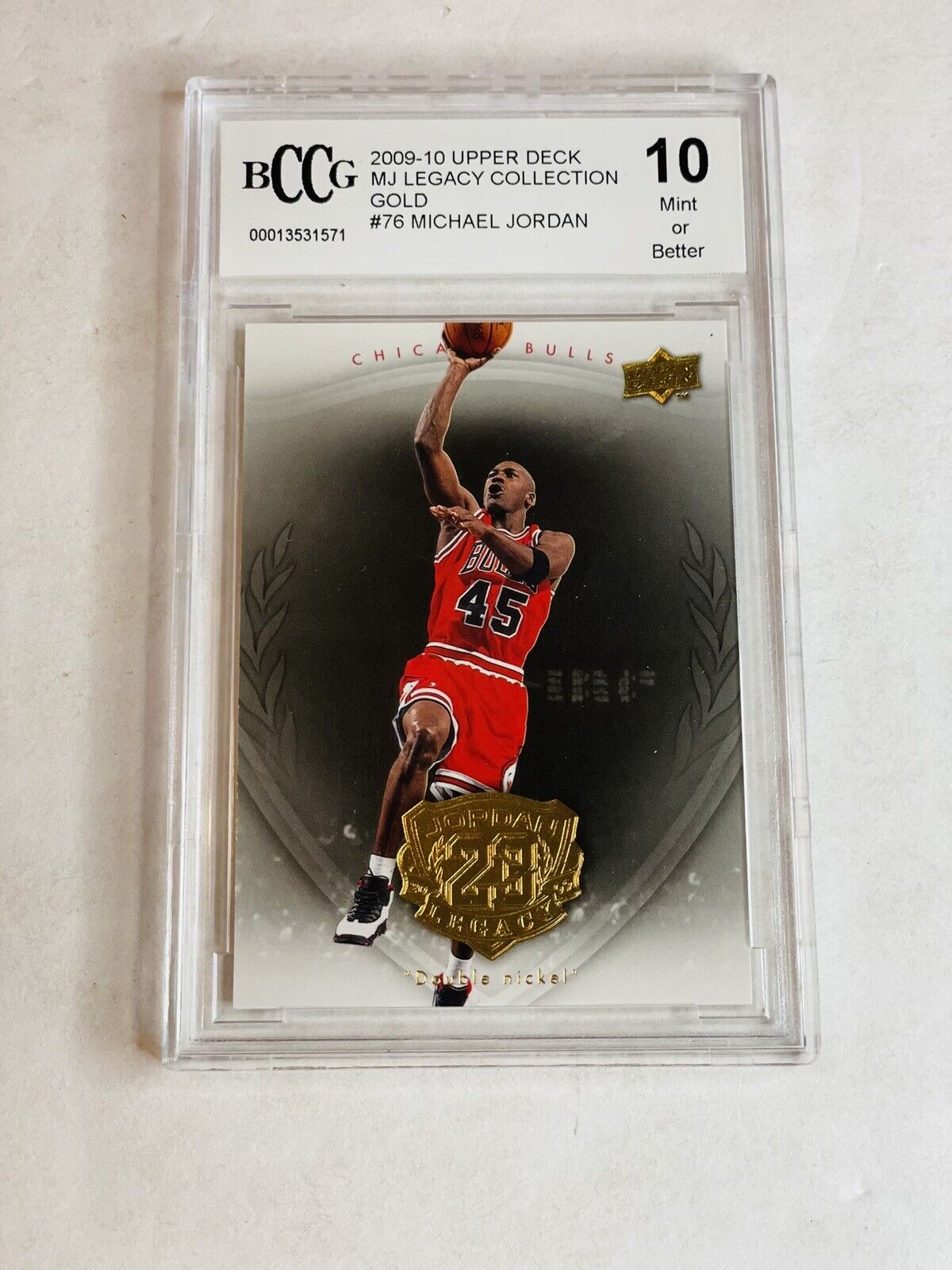 2009-2010 Upper Deck MJ LEGACY COLLECTION GOLD #76 Michael Jordan Graded 10