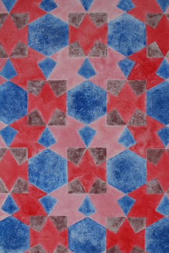 Gudrun Freder Komposition aus übereinanderlappenden Rechtecken Acryl Mosaik - Picture 2 of 9