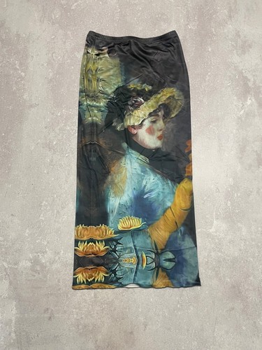 Victorian Art Mesh Two-Piece Set Skirt & Crop Top Save The Queen Style Women's L - Picture 20 of 22