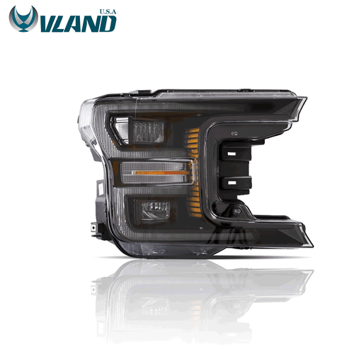 LED Headlights Fit Ford F-150 2018 2019 2020 Black With Startup-Animation 1Pair - Picture 3 of 14