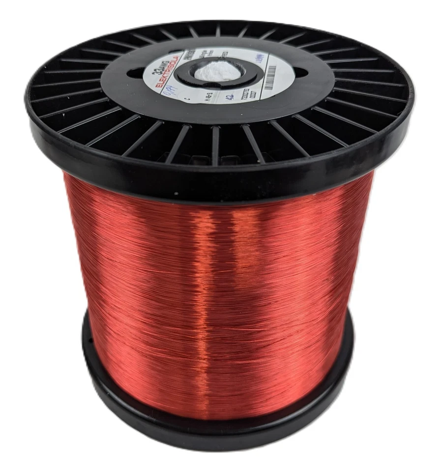 ELEKTRISOLA PN155 Magnet Wire Red 33AWG Copper 4 Spools 65lbs Polysol-N 155 NEW - Image 2 of 4