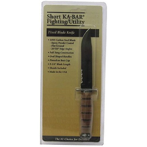 Cuchillos Ka-Bar cortos USMC KaBar borde serrado 1252 NUEVOS - Imagen 3 de 5