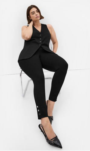 CITY CHIC PARTY FEVER PANTS / LEGGINGS BLACK XL / 22 / 50 worn once . - Picture 3 of 6