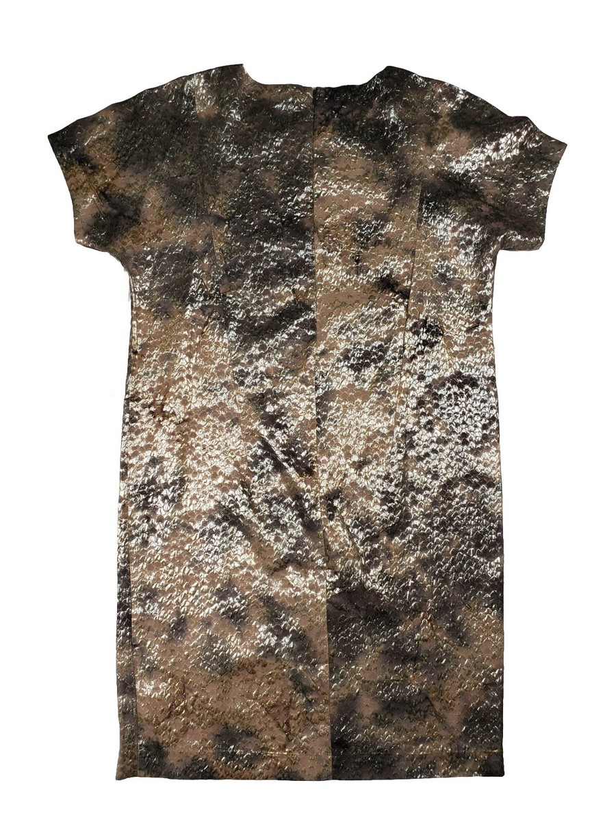 Ellen Tracy Women's Brown & Gold Metallic Dress Without Belt Size Large |  eBay