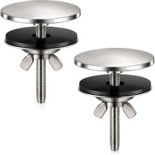 2 Pack 2-Inch Brushed Nickel Metal Sink Hole Cover, for Kitchen  Bathroom 