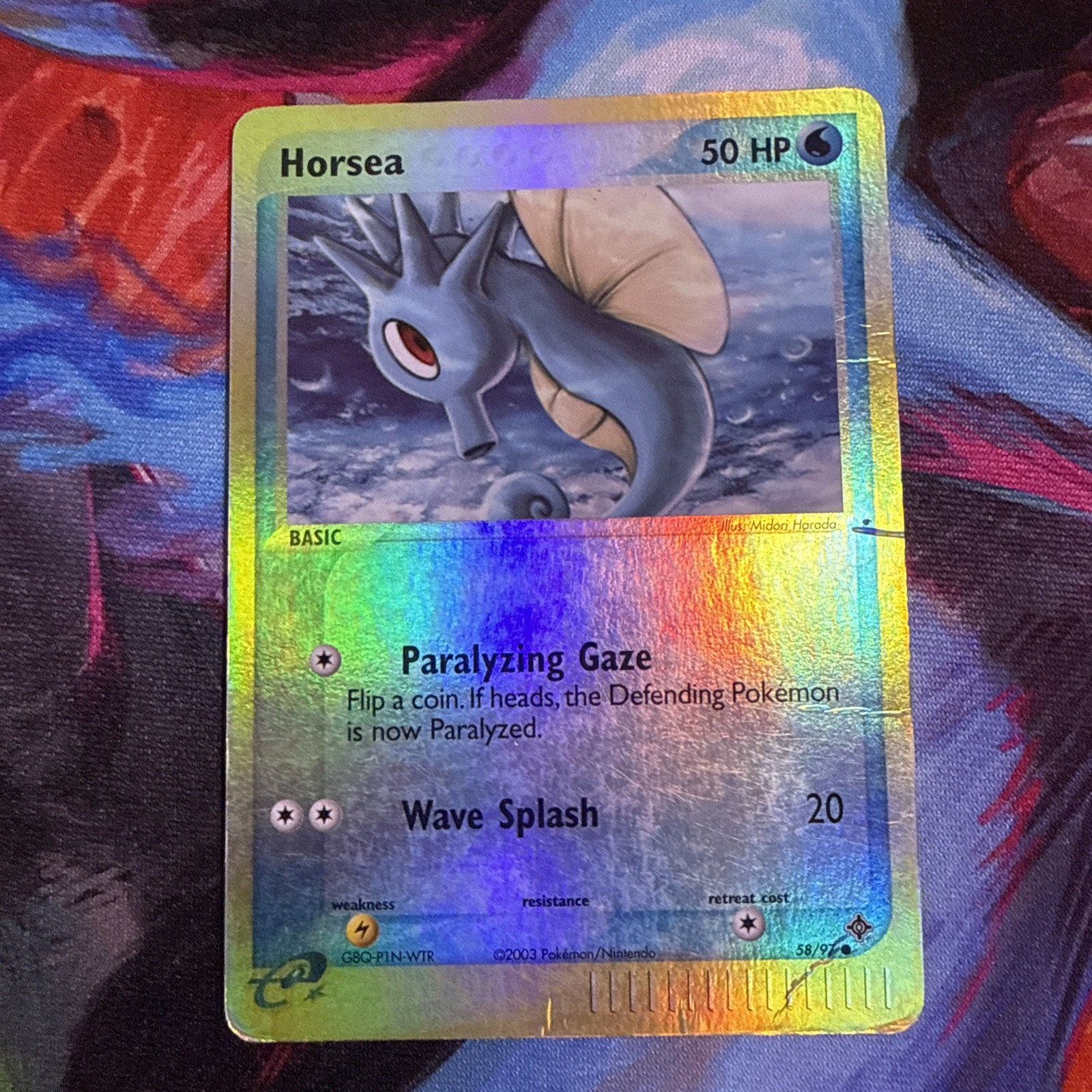 Pokemon Vintage Horsea 58/97 Dragon Reverse Holo HP