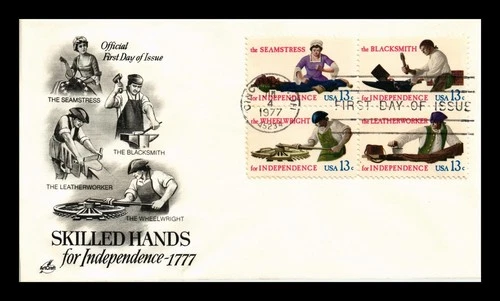 DR JIM STAMPS US COVER SKILLED HANDS FOR INDEPENDENCE FDC SETENANT ARTCRAFT
