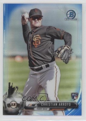 2017 Bowman Chrome Blue Refractor 102/150 Christian Arroyo #29 Rookie RC 06z2