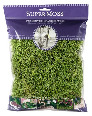 (26907) Spanish Moss Preserved, Grass, 4oz, 120 cubic in Bag (Appx. 4oz) (7 5...