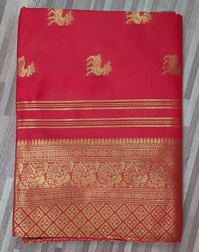Indian Cotton Silk Saree With Unstitched Blouse Piece Festive Party Wear Sari