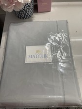 895 Matouk Italy NWT King Duvet Cover 600TC Percale Milano Hemstitch POOL