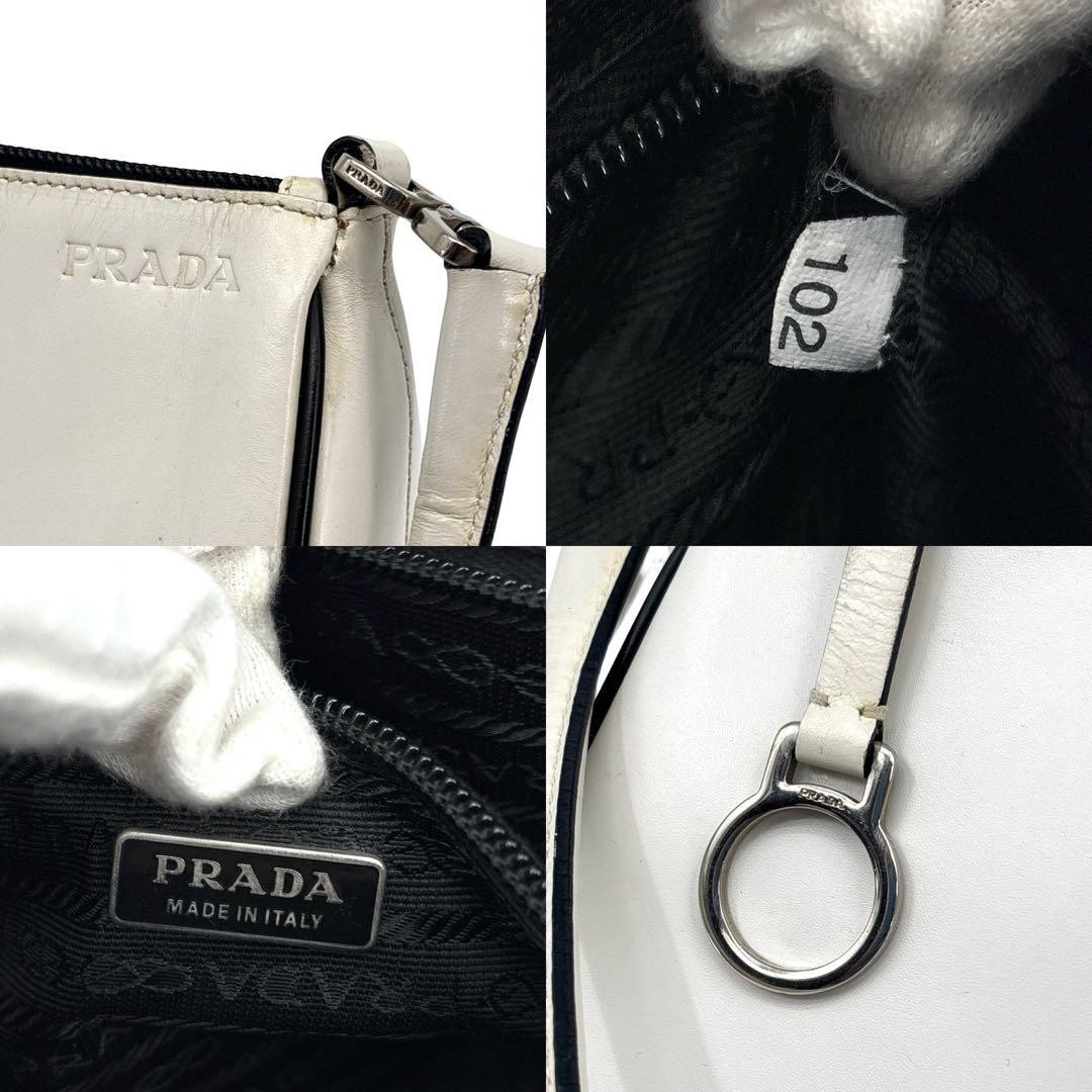 PRADA Shoulder Bag Leather Logo Archive thumbnail 8
