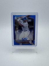 2025 Bowman Chrome Prospect Auto Braylin Morel Blue Mojo Refractor #/150 Rangers