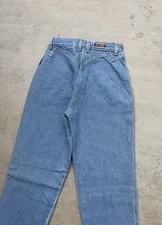 Rocky Mountain Jeans Womens 26x38 Blue Bare Back Straight Denim Pants Western