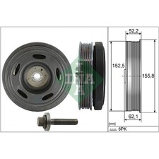 ORIGINAL® Schaeffler INA Riemenscheibensatz, Kurbelwelle für Renault AUSTRAL