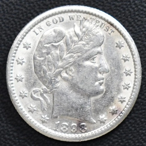 1898-S Barber Quarter EF