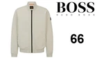 HUGO BOSS Men’s Shell Bomber Jacket Light Beige OTHMARE Size EU-66 US-56 4XL-5XL