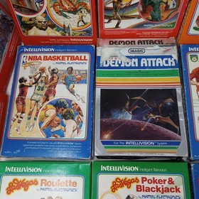 Lot Of 16 Intellivision Games With Boxes (Some Have Manuals & Overlays)