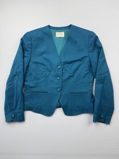 Vintage Pendleton Blazer Jacket Womens Blue Wool 3 Button Lined USA VTG Read