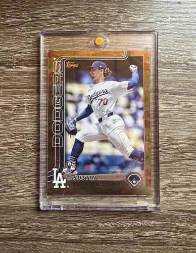2025 Topps Series 2 Camo Justin Wrobleski RC /25 Los Angeles Dodgers