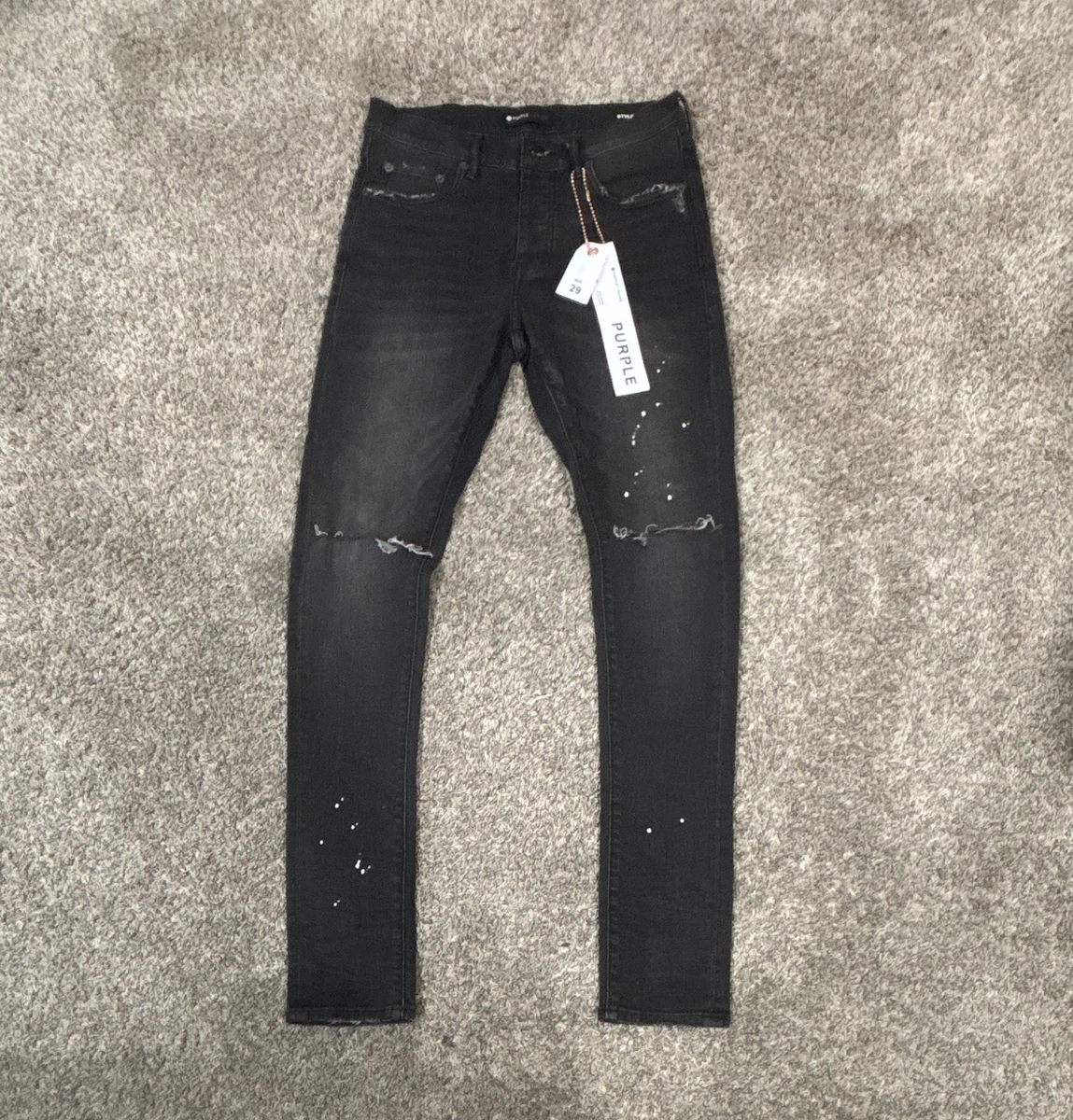 【最終値下げ】PURPLE ブラックデニム スリムフィット 新品タグ付き　34 Purple Slim Jeans for Men for sale | eBay
