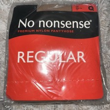 No Nonsense Regular Pantyhose Queen Nylon Sheer Toe Tan Size Q