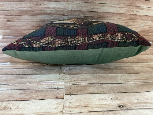 Needlepoint Tapestry Style Horse Pillow Decorative Throw Pillow Derby Decor - Picture 4 of 6