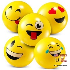 5-Inch Happy Face Bouncing Balls for Kids & Toddlers (Pack 5-Inch (Pack of 5)