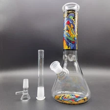 25.5CM Colorful Printed Hookah Glass Water Pipe Shisha Bubbler Smoking Bong New