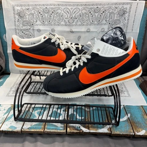 NEW Nike Cortez TXT Black Sail Muslin Safety Orange HF0263-003 Men's 12.5