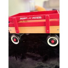 Radio Flyer Model 6 Little Red Wood Wagon Vintage 1996 Miniature Toy Collectible