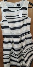 Banana Republic Woven Stripe Sheer Mini Dress SZ 10