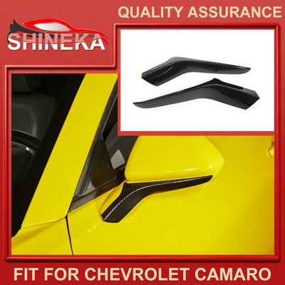 Side Door Rearview Mirror Base Cover Trim For Chevy Camaro 2017+ Carbon Fiber