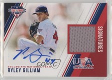 2018 USA Baseball Stars & Stripes and Material Signatures Ryley Gilliam Auto 4dd