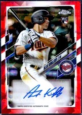 2021 Topps Chrome SAPPHIRE #RA-AK Alex Kirilloff AUTO (RC) ROOKIE RED 3/5