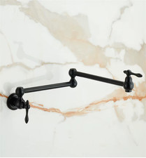 Gold Pot Filler Tap Wall Mounted Foldable Antique Kitchen Faucet Single Cold Sin