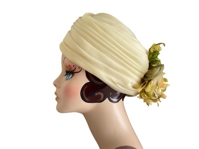 Vintage 50-60s Christian Dior Chapeaux Paris-New York Yellow  display picture 3