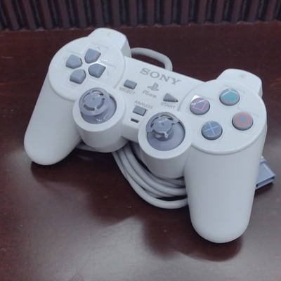 Untested Sony PlayStation 1 / PS one Analog Wired Controller White/Gray SCPH-110