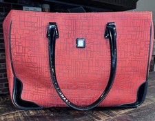 Vtg Diane Von Furstenberg DVF Orange Weekender Bag Travel Monogram Tote Cute