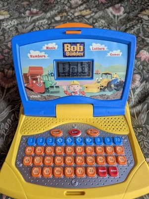 Bob the Builder & Scoop V-Tech 9'' Educational Laptop Math Letters Shapes Vtech