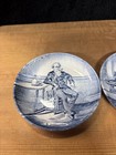 2- Boch Delfts Mini Tea Plates Dutch Tavern Scene Vintage Stamped Absinthe & Ale — photo 2