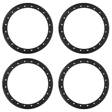 Full Set of System 3 SB-7 18" Beadlock Rings Black (4)