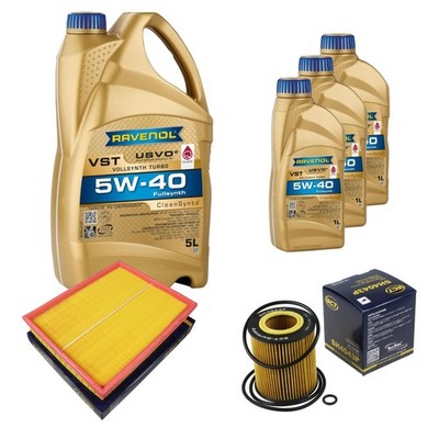 SCT Inspektionspaket 8L RAVENOL Turbo VST 5W-40 für Cadillac BLS Wagon