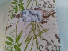 MYX LARGE CLOTH-COVERED SLIP-IN PHOTO ALBUM WITH FRONT PHOTO WINDOW