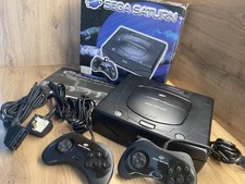 SEGA Saturn Model 2 PAL Boxed 2 Controllers SCART & Power Cable Tested FREE DEL