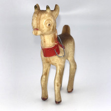 Vintage Christmas Celluloid Plastic REINDEER Deer Figurine Ornament