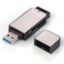 Hama 123900 USB 3.0 SD/MicroSD Card Reader Aluminium/Silver