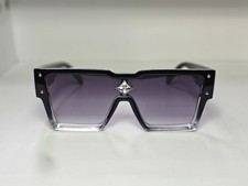 LV Louis Vuitton Black Cyclone Gradient Oversized Square Sunglasses Man Woman